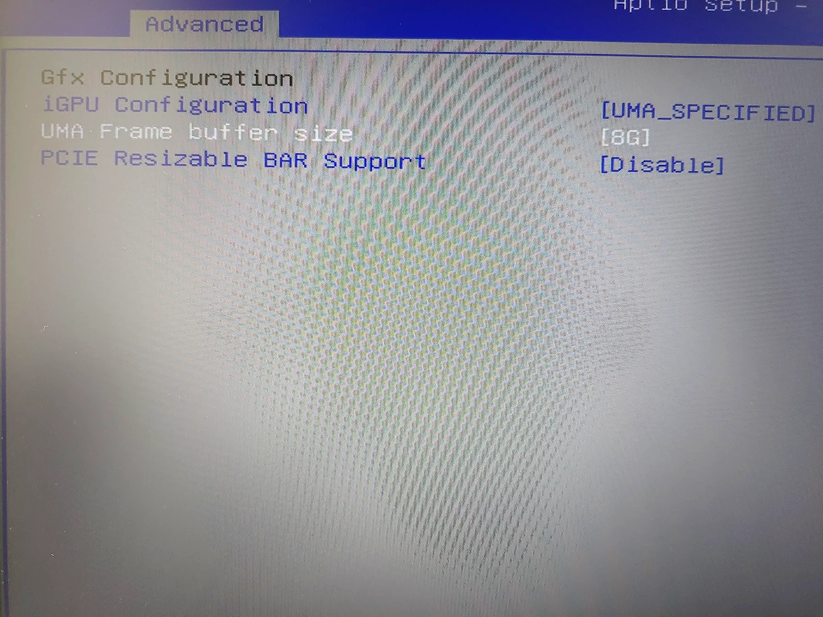BIOSのGfx COnfiguration